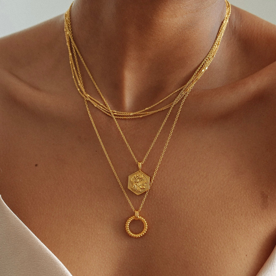 Layered Gold Chain Necklace Ivyandlula Layered Gold Chain Necklace Ivyandlula