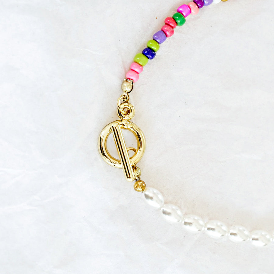 Gold Pearl Beaded Bracelet