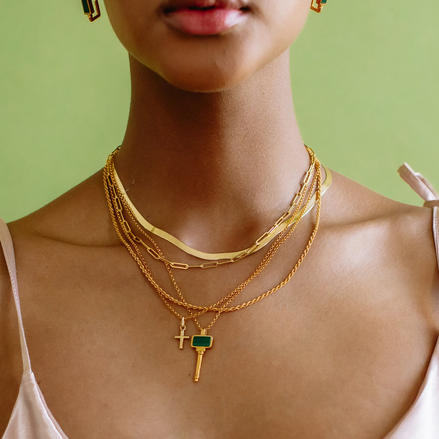 gold layers model necklaces chains