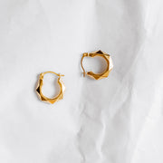 9 karat gold hoops geometric