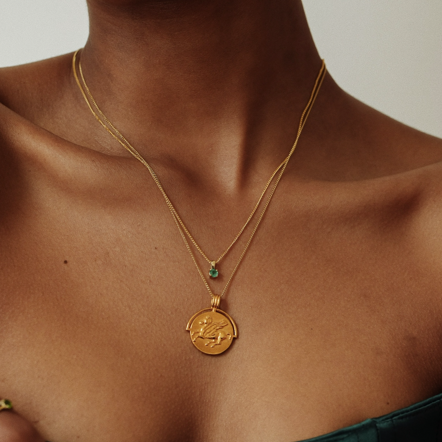 Birthstone Charm Pendant Necklace